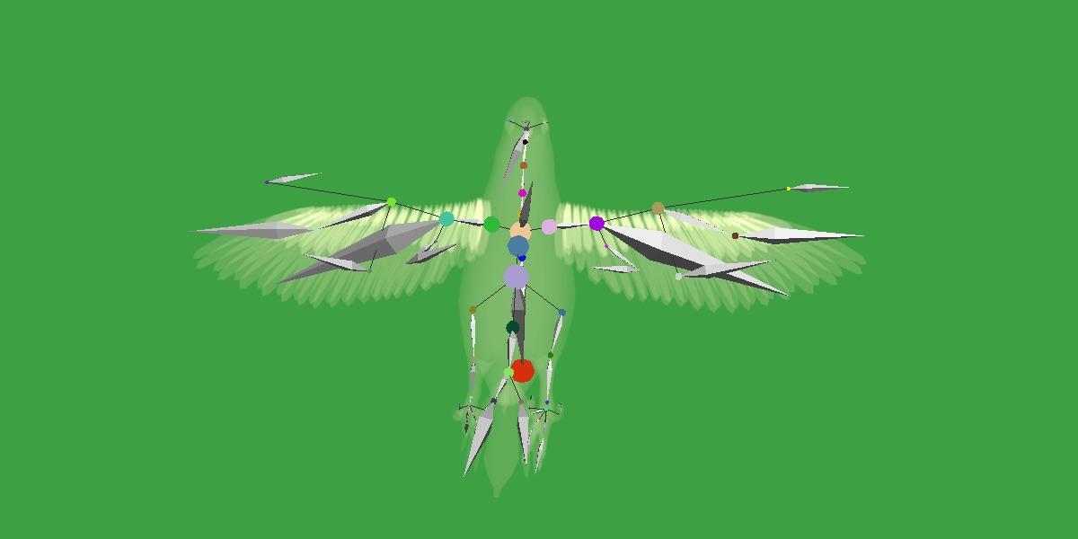 Varied Lorikeet Bird Low-poly 3D model_31