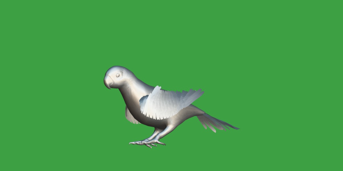 Varied Lorikeet Bird Low-poly 3D model_18