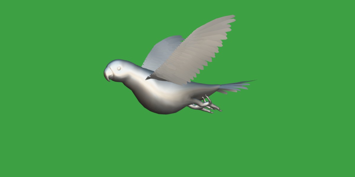 Varied Lorikeet Bird Low-poly 3D model_17