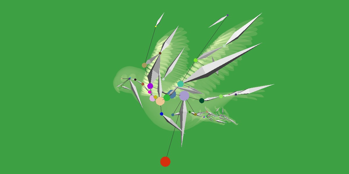 Varied Lorikeet Bird Low-poly 3D model_35