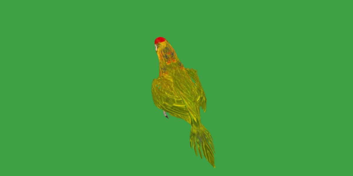 Varied Lorikeet Bird Low-poly 3D model_10