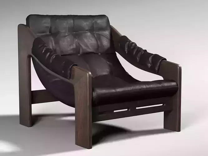 Halston Tufted Black Leather Accent Chair - CrateAndBarrel