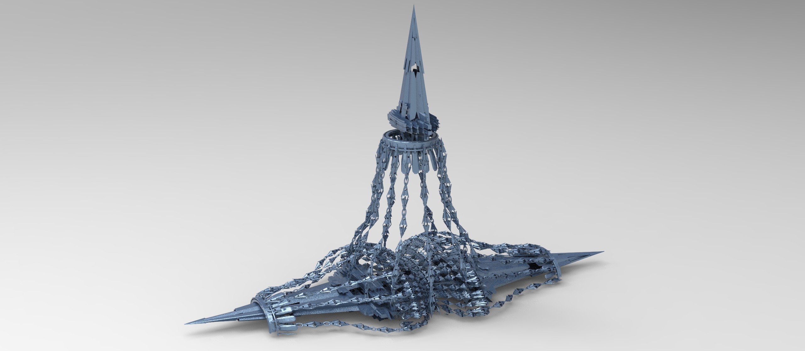 Sci fi swarm bridgeway 2  Low-poly 3D model_1