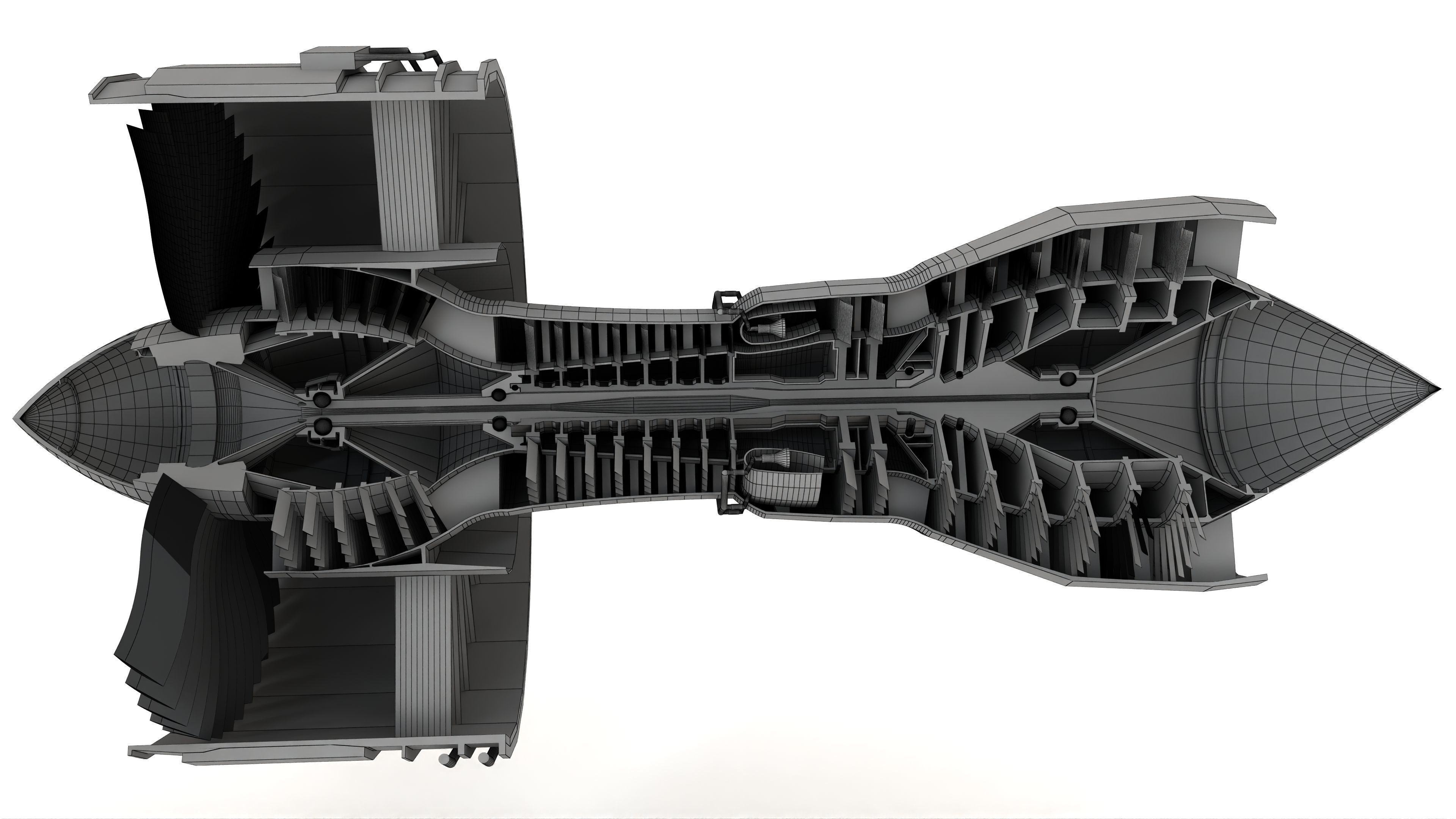 Turbofan Engine 3D model_6