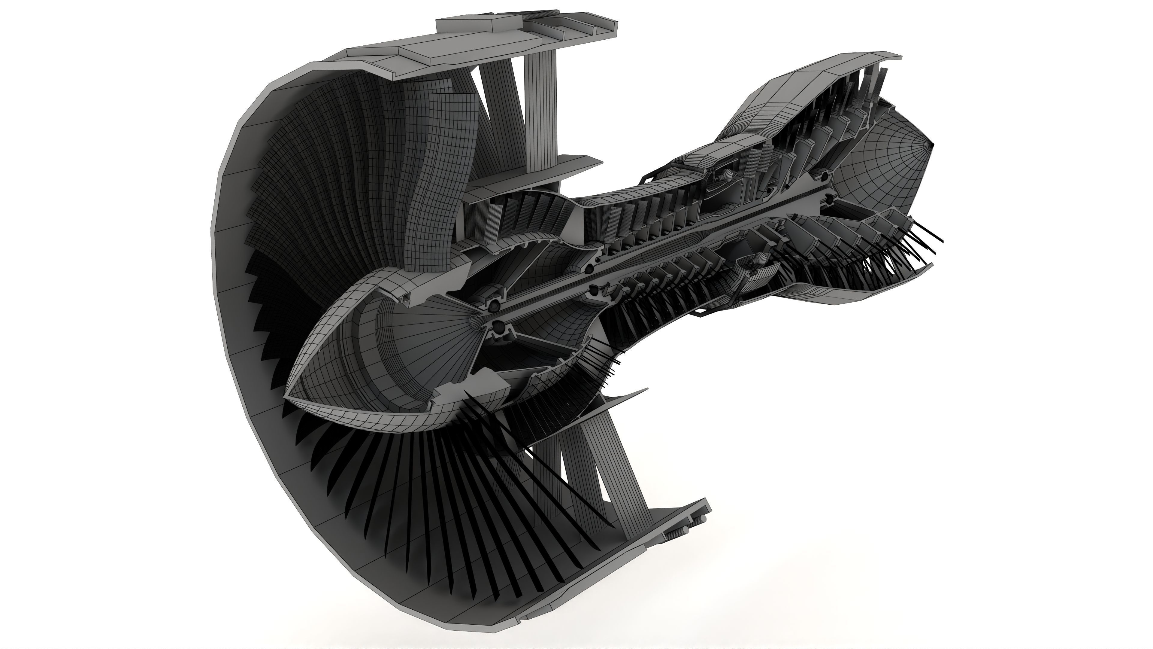Turbofan Engine 3D model_5