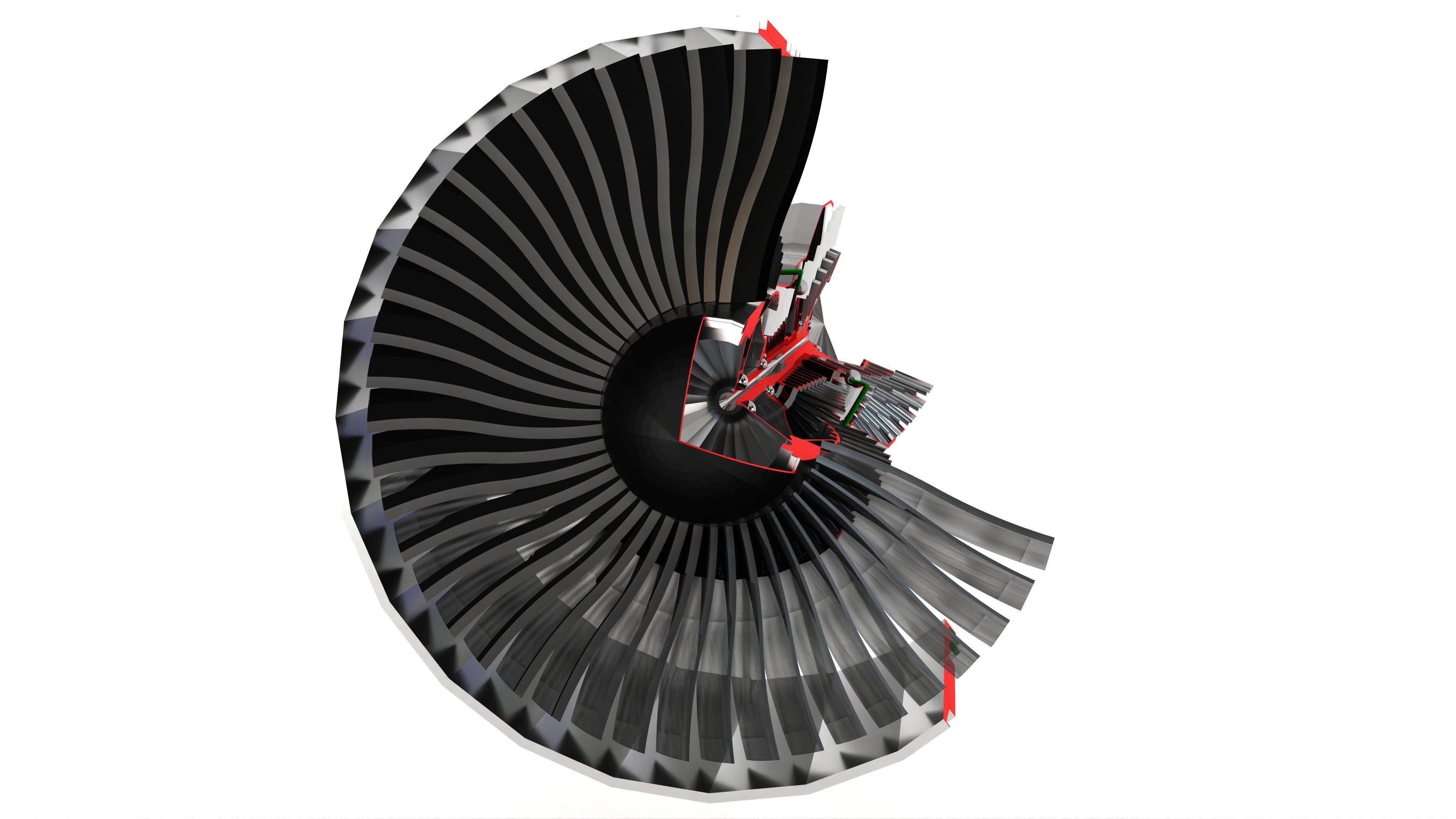 Turbofan Engine 3D model_4
