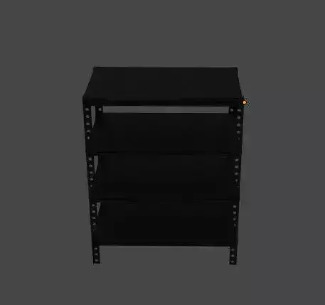 Industrial Black Metal Shelf Unit -  Versatile Storage