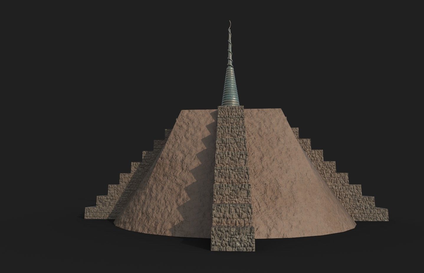 Sacred mythological Dogon granary Low-poly 3D model_13