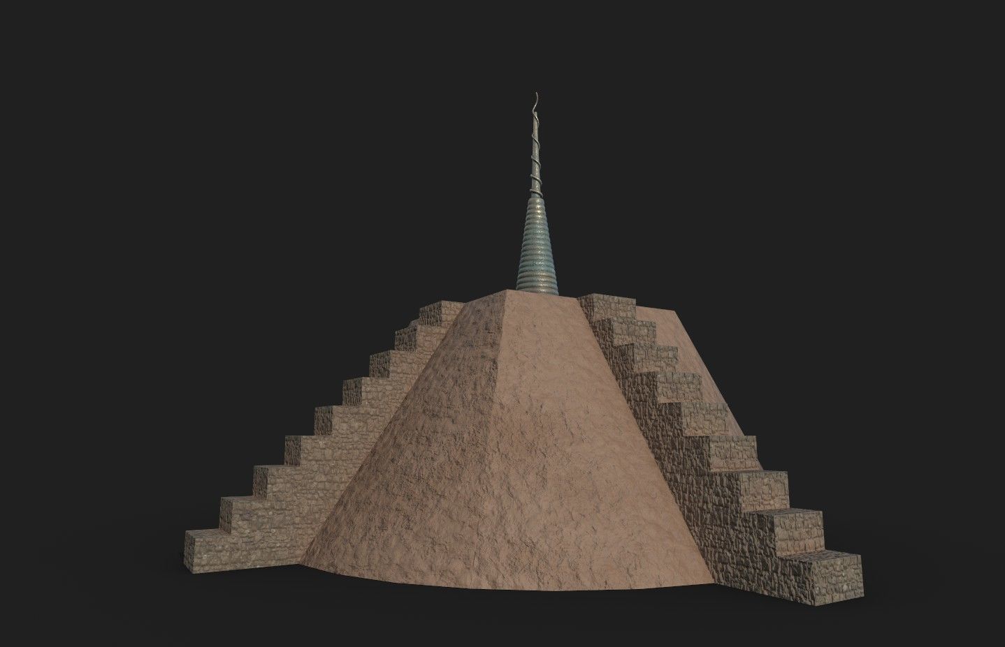 Sacred mythological Dogon granary Low-poly 3D model_10