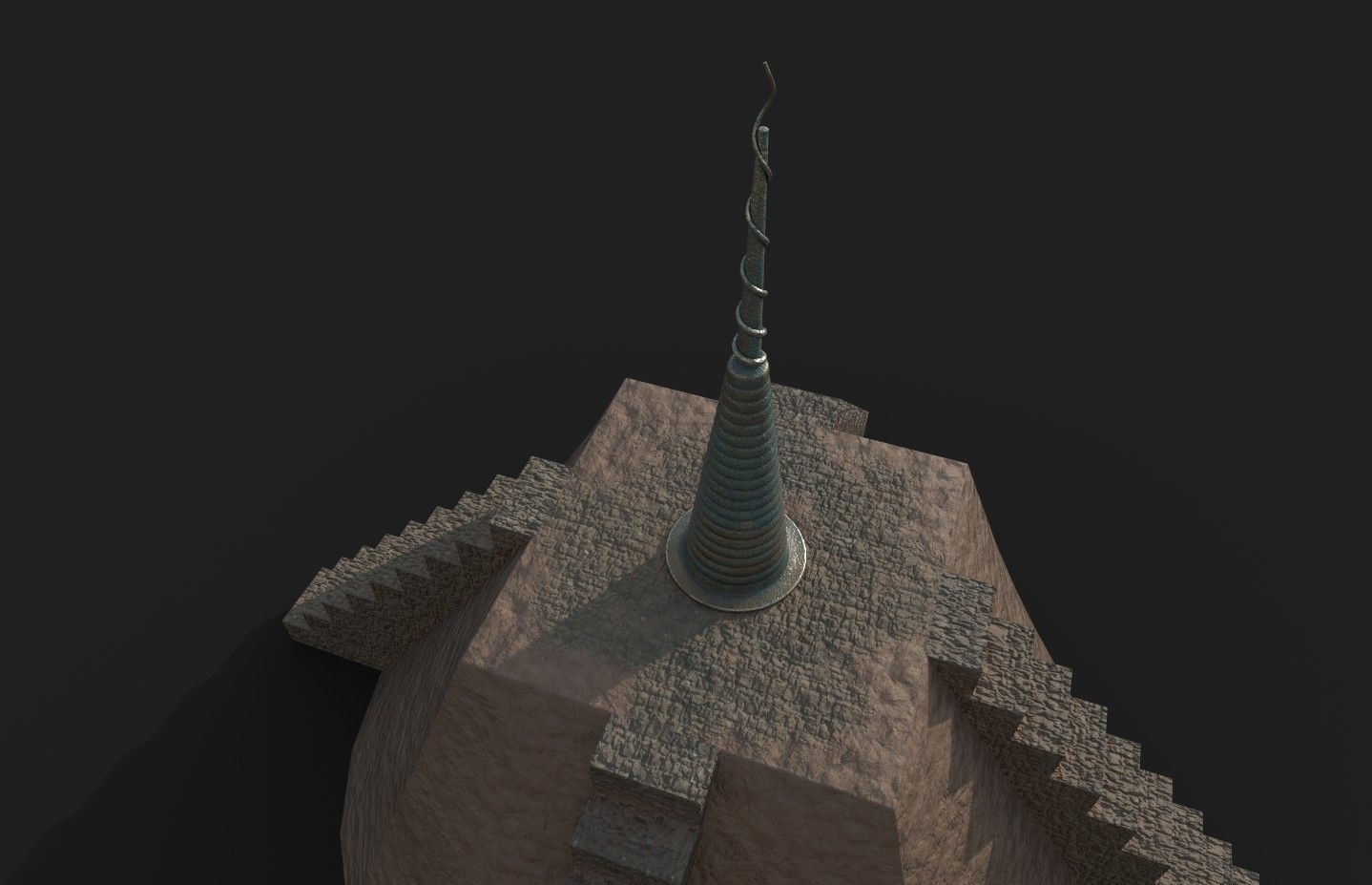 Sacred mythological Dogon granary Low-poly 3D model_5