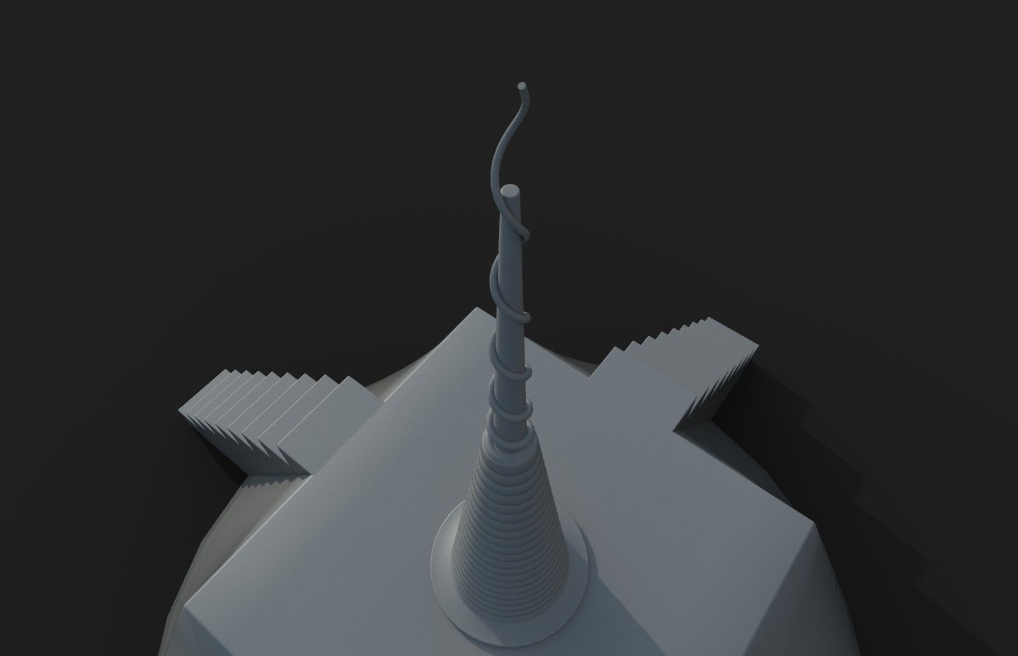 Sacred mythological Dogon granary Low-poly 3D model_19