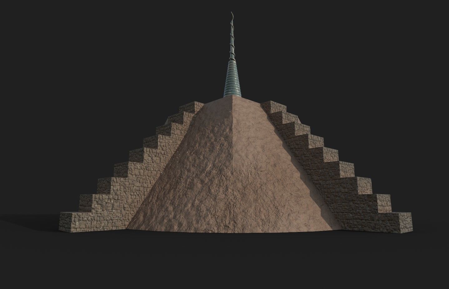 Sacred mythological Dogon granary Low-poly 3D model_7