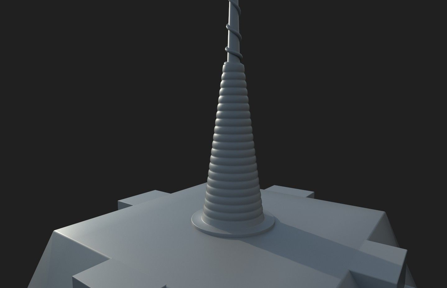 Sacred mythological Dogon granary Low-poly 3D model_18