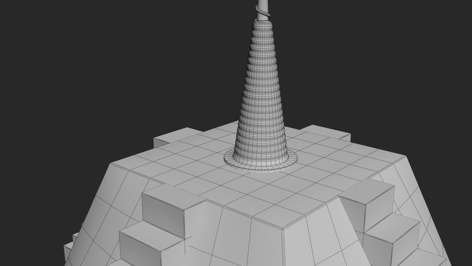 Sacred mythological Dogon granary Low-poly 3D model_20