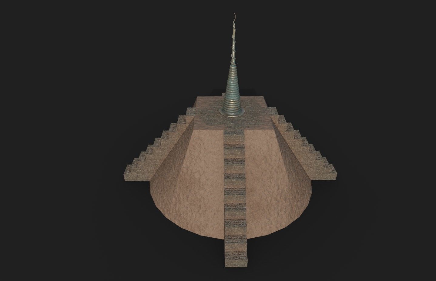 Sacred mythological Dogon granary Low-poly 3D model_9