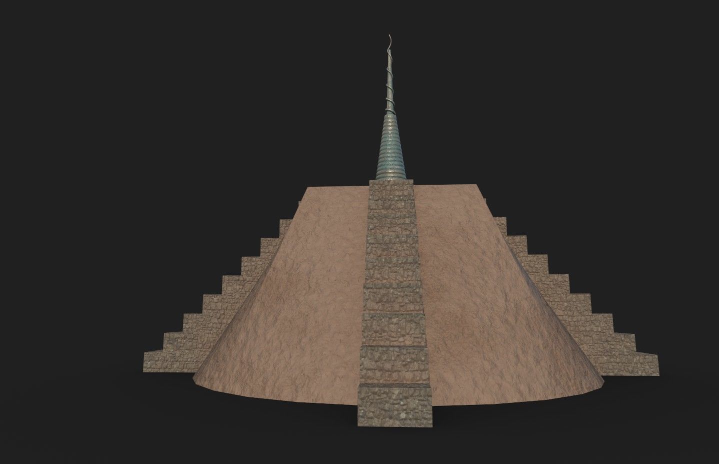 Sacred mythological Dogon granary Low-poly 3D model_11
