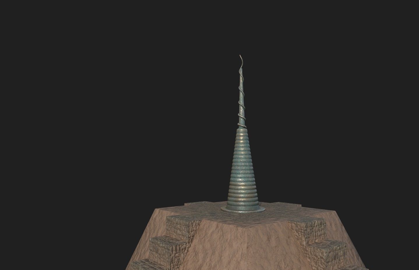 Sacred mythological Dogon granary Low-poly 3D model_6