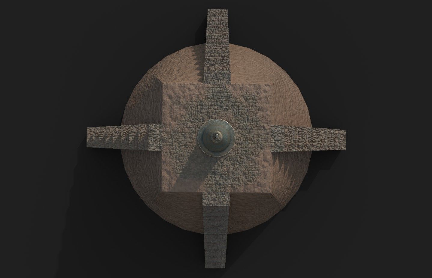 Sacred mythological Dogon granary Low-poly 3D model_4