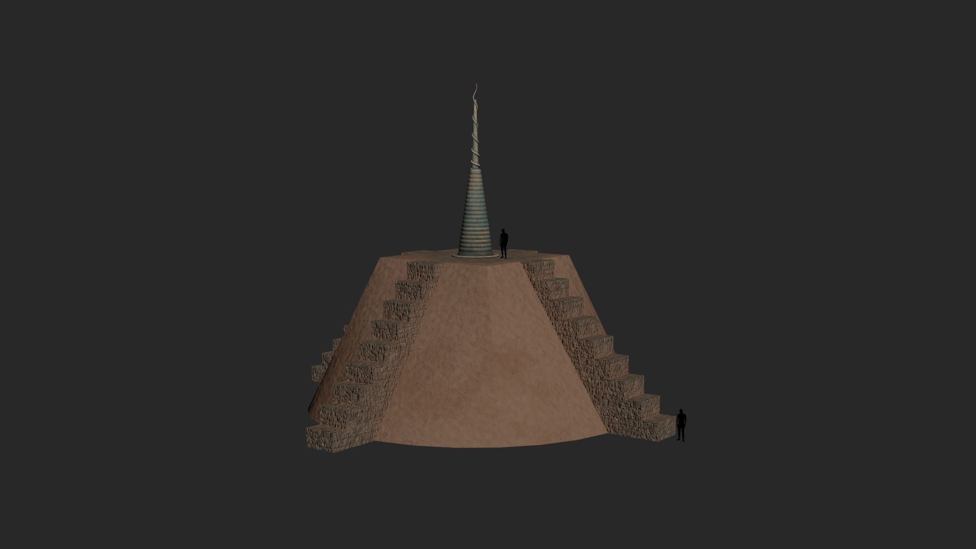 Sacred mythological Dogon granary Low-poly 3D model_2