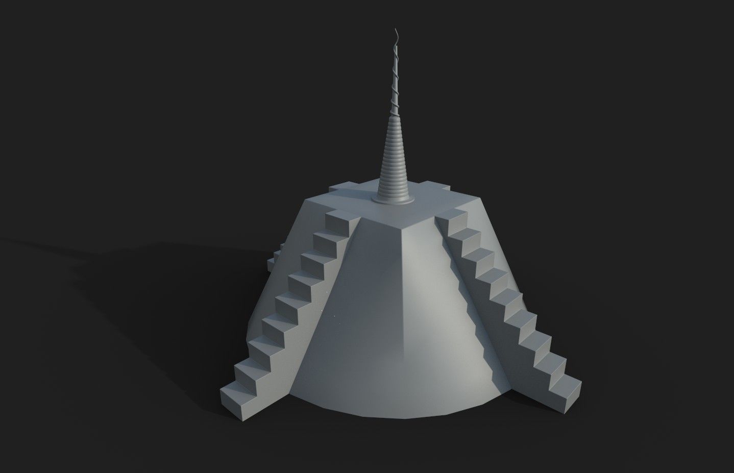 Sacred mythological Dogon granary Low-poly 3D model_16