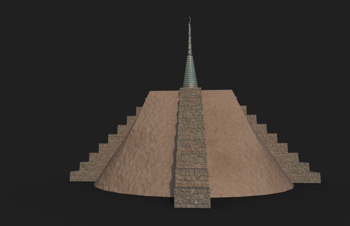 Sacred mythological Dogon granary Low-poly 3D model_3