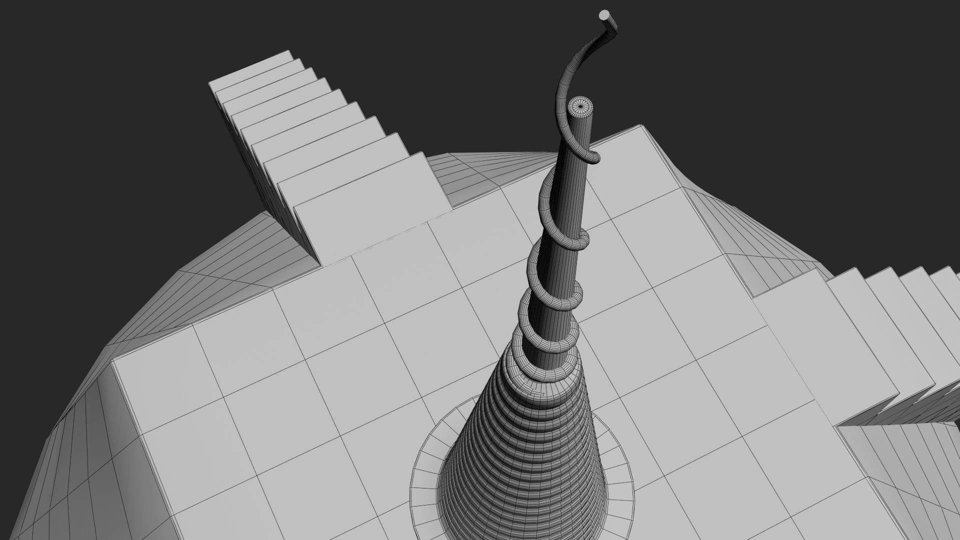 Sacred mythological Dogon granary Low-poly 3D model_22