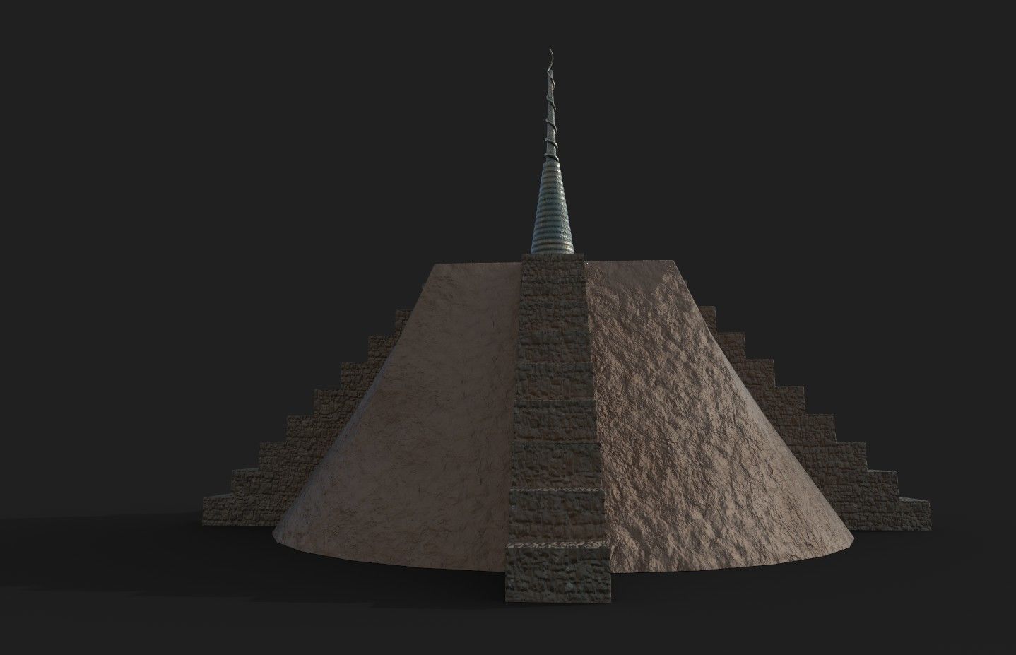 Sacred mythological Dogon granary Low-poly 3D model_12