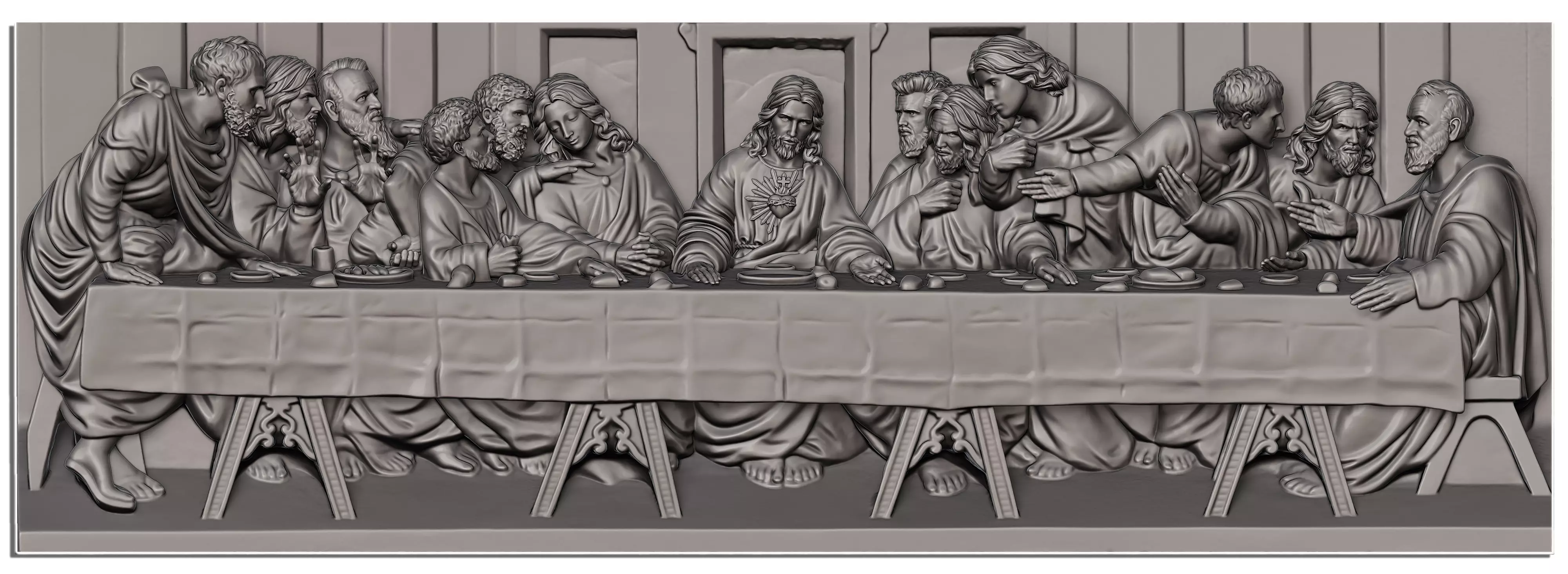 The Last Supper 3D print model_0
