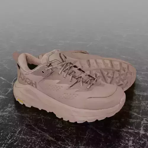 HOKA ONE ONE KAHA LOW GTX TAUPE BUNGEE CORD 3D SHOES