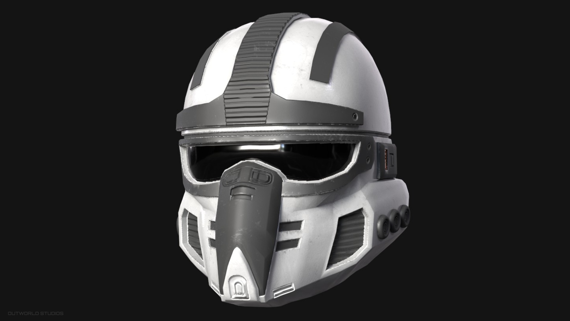 Scifi Saber Scout Combat Helmet Bundle 3D model_2