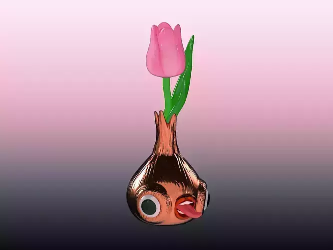 Quirky Tulip Bulb Figurine