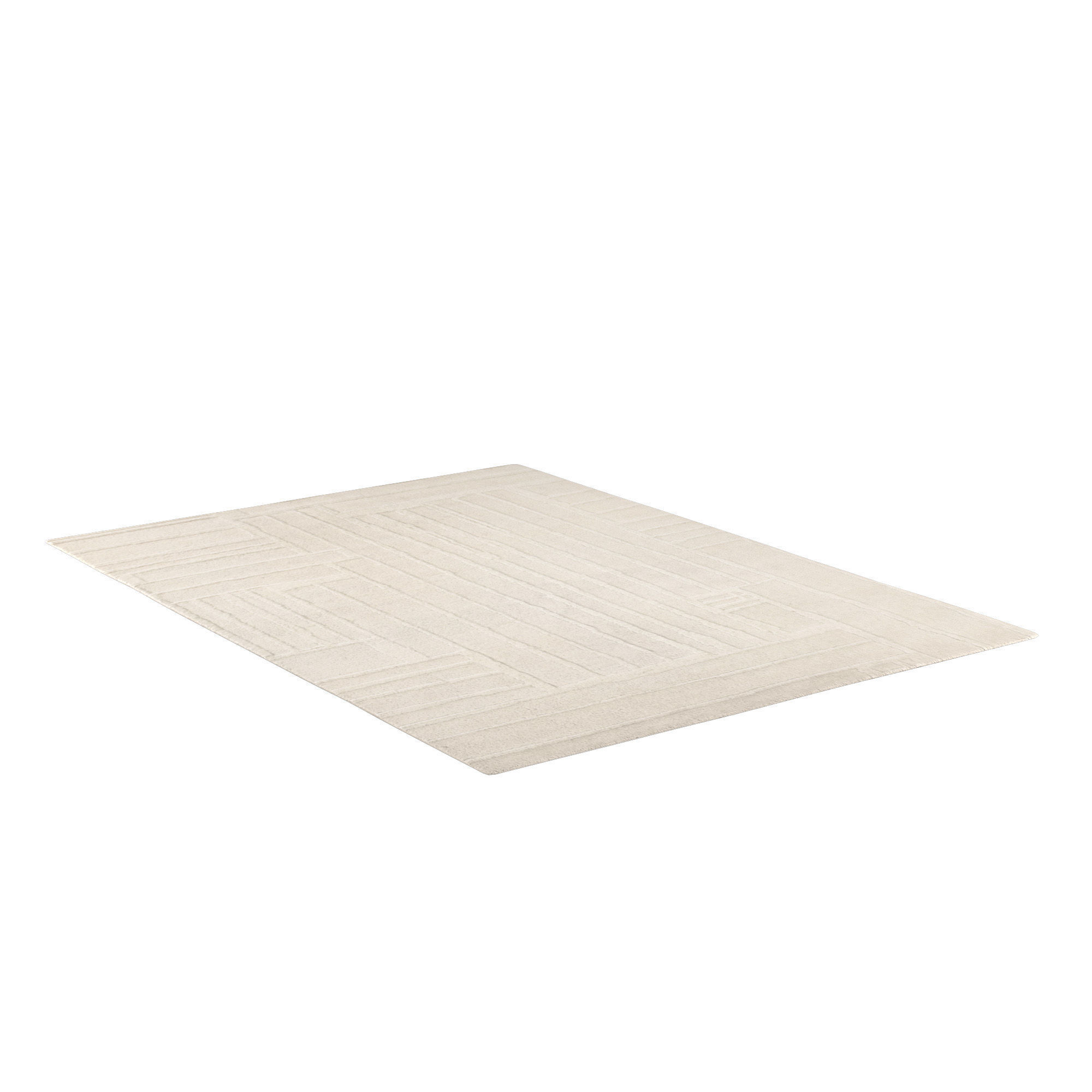 Paavai Wool Rug Cream 3D model_1