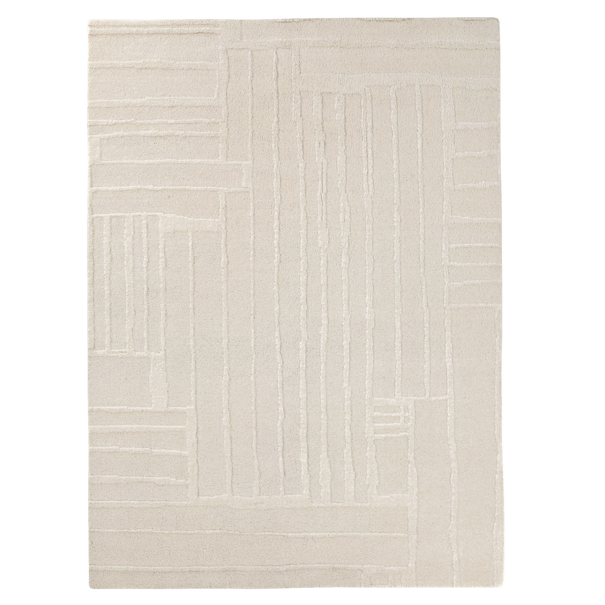 Paavai Wool Rug Cream 3D model_3