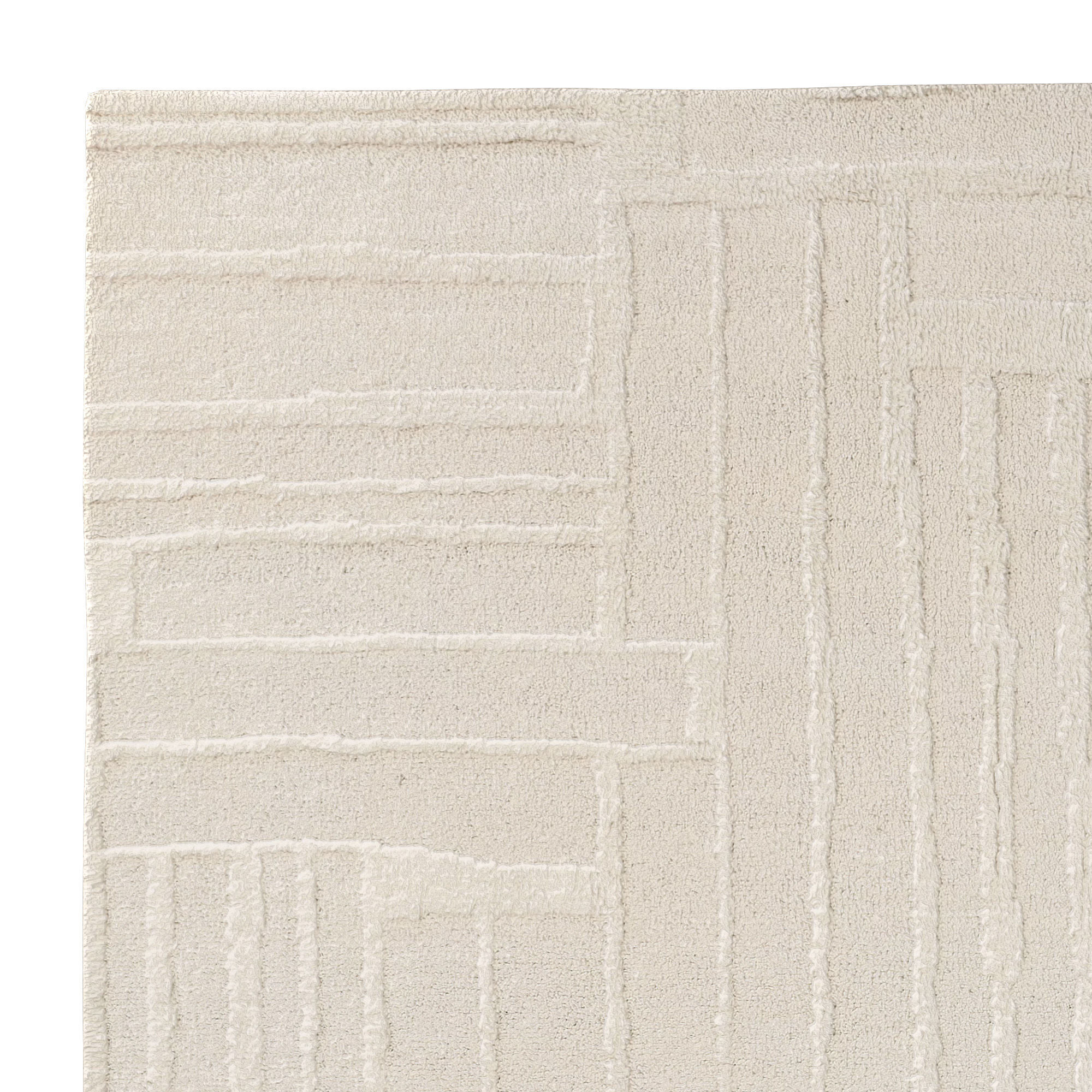 Paavai Wool Rug Cream 3D model_4