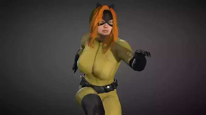 Hellcat Low-poly 3D model