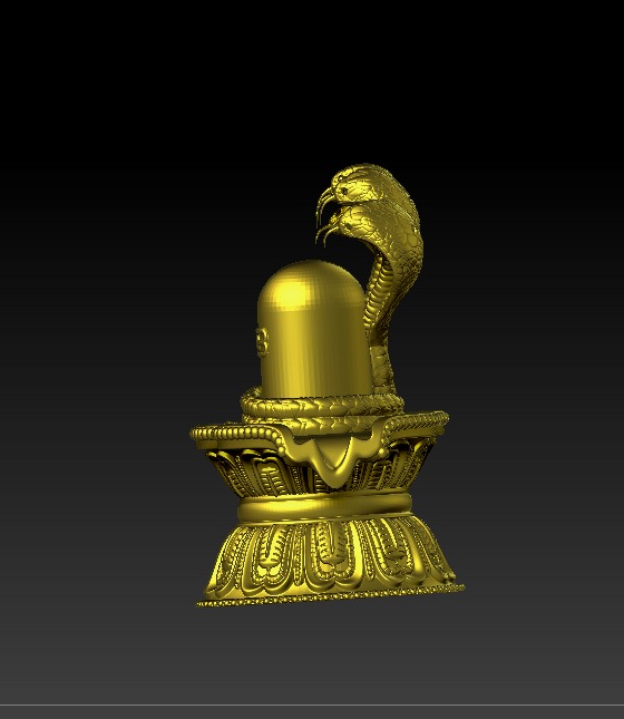 Shivling and Nag 3D print model 3D print model_3