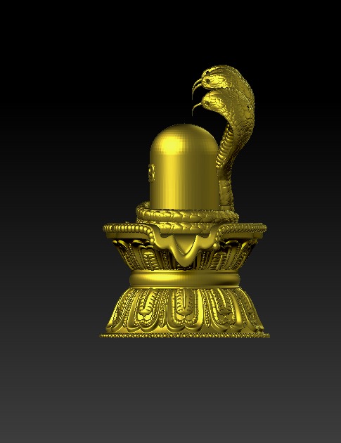 Shivling and Nag 3D print model 3D print model_14