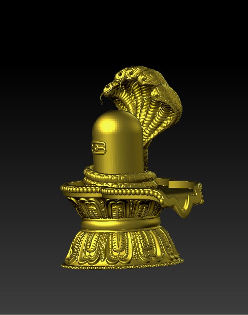 Shivling and Nag 3D print model 3D print model_2