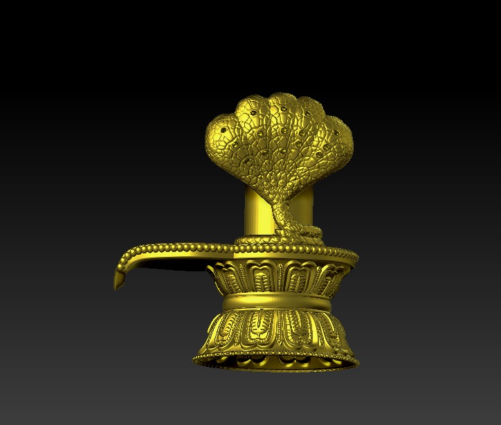 Shivling and Nag 3D print model 3D print model_5