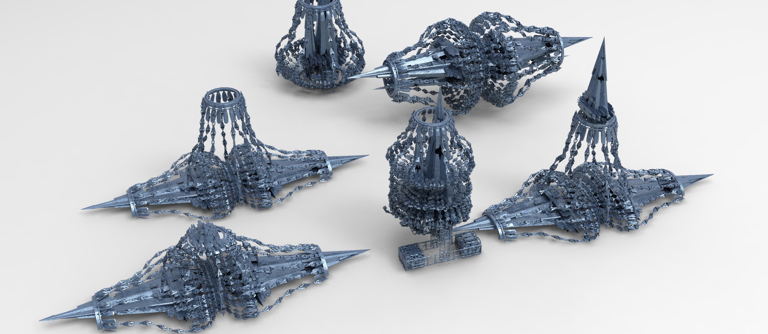 Sci fi swarm bridgeway 10 designs  3D model_1