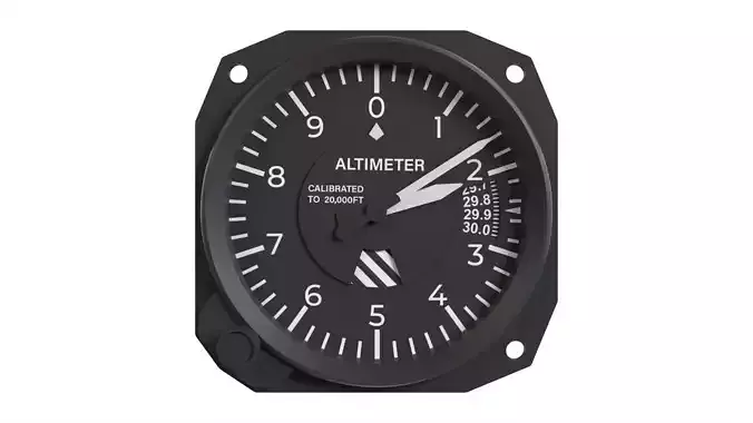 Aircraft Altimeter 3D model