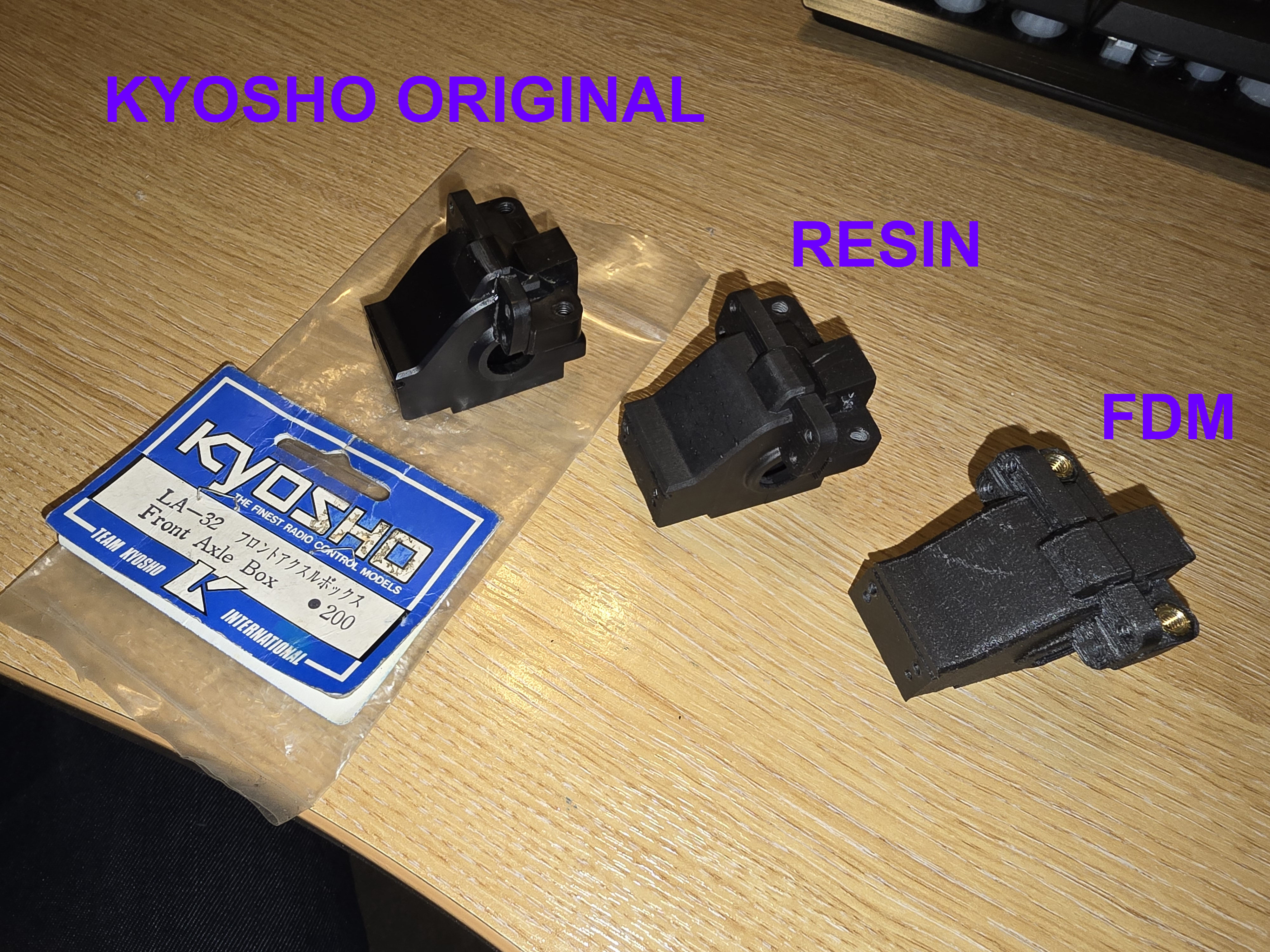 Kyosho Lazer LA32 Front Axle Box 3D print model_28