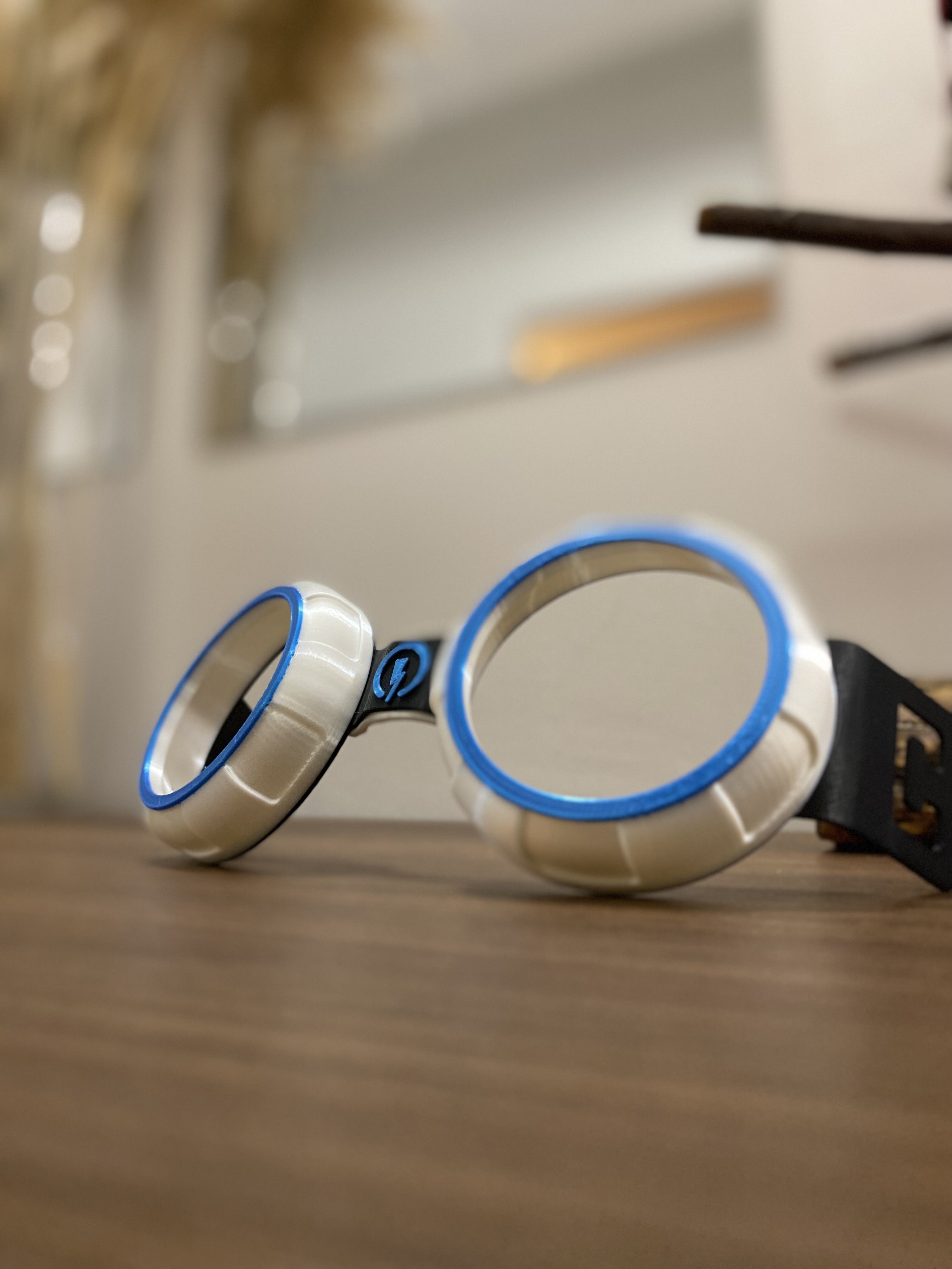 Rusty Rivets Goggles Glasses with Rubber Band 3D print model_8