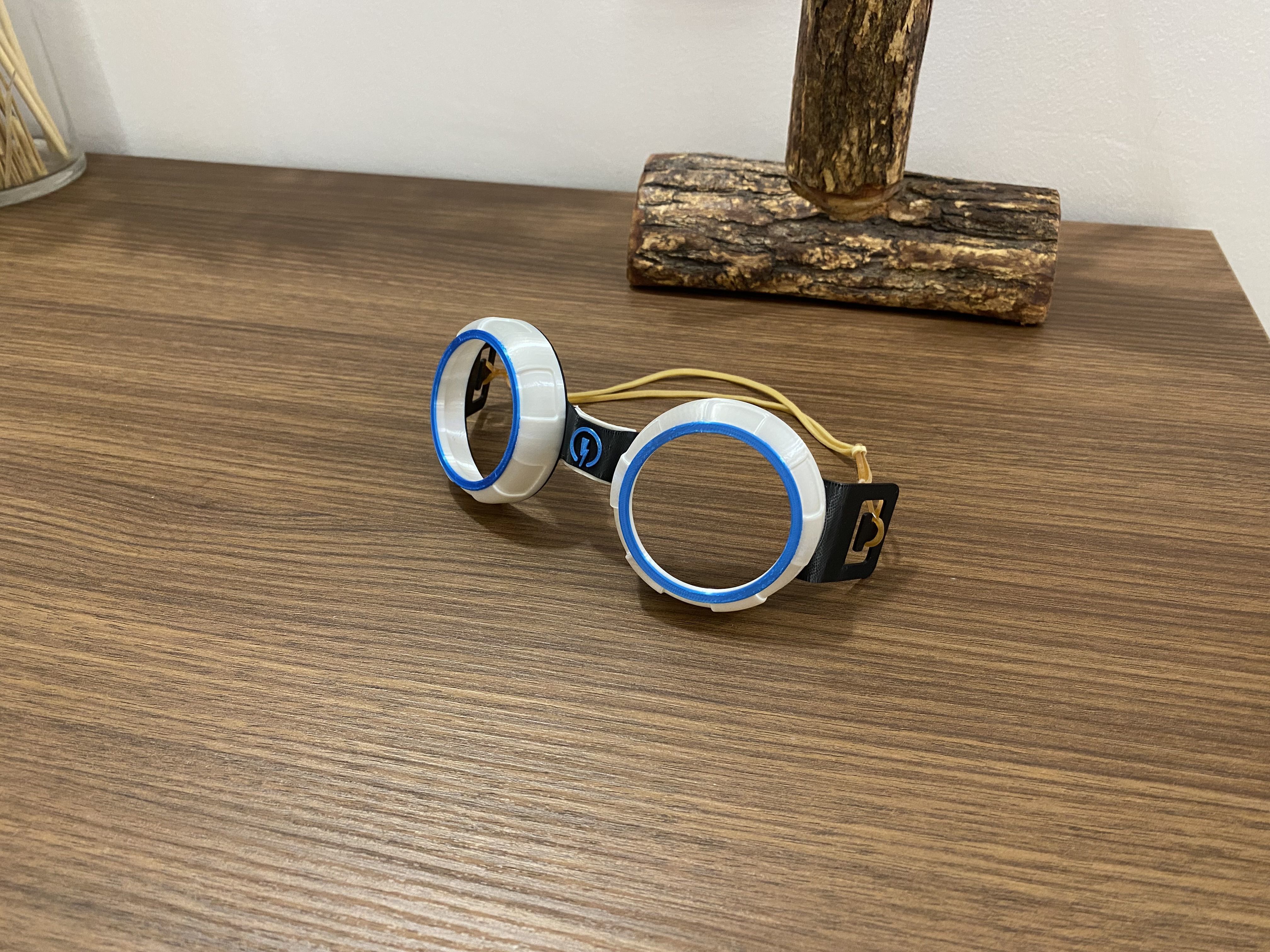 Rusty Rivets Goggles Glasses with Rubber Band 3D print model_18