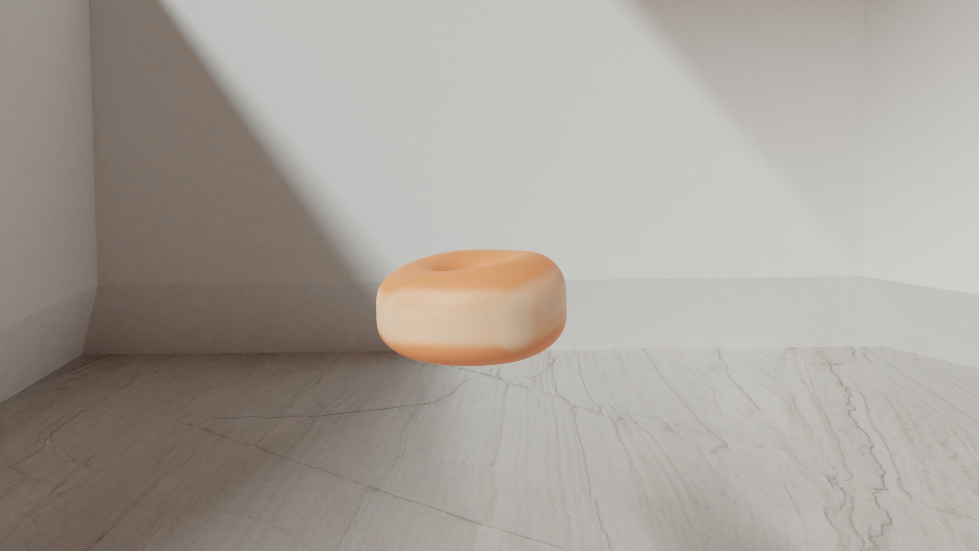 Plain donuts with icing 3D model_6