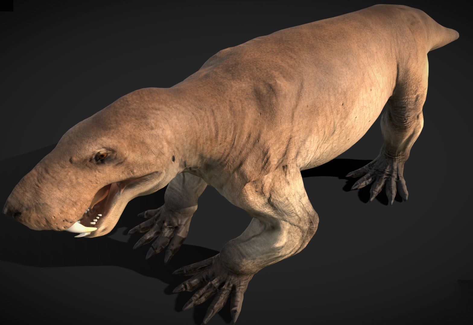 Inostrancevia Low-poly 3D model_5