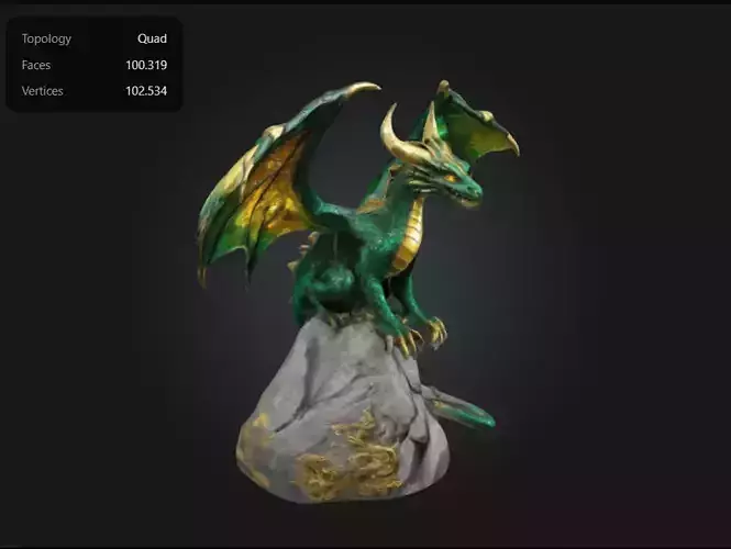 Dragon Fantastic 3D print model Dragon Fantastic 3D print model