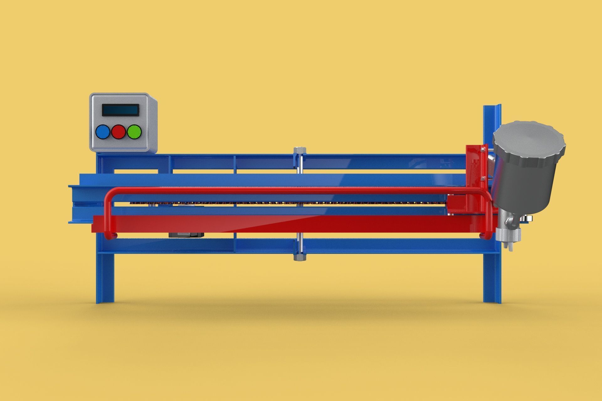 AUTOMATIC PAINT SPRAYING MACHINE SPRAYER COATING AIRBRUSH TOOL 3D model_11