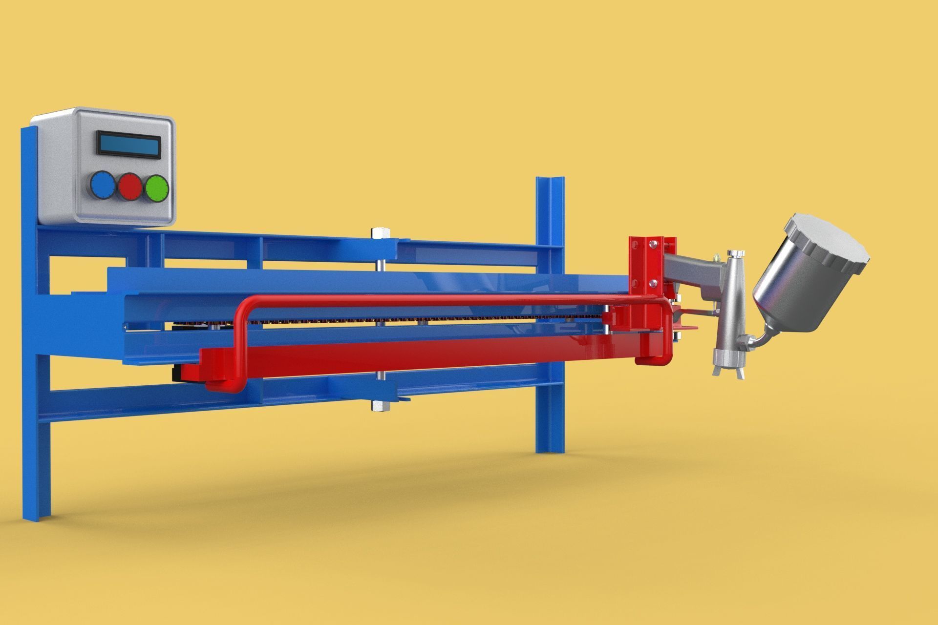 AUTOMATIC PAINT SPRAYING MACHINE SPRAYER COATING AIRBRUSH TOOL 3D model_6