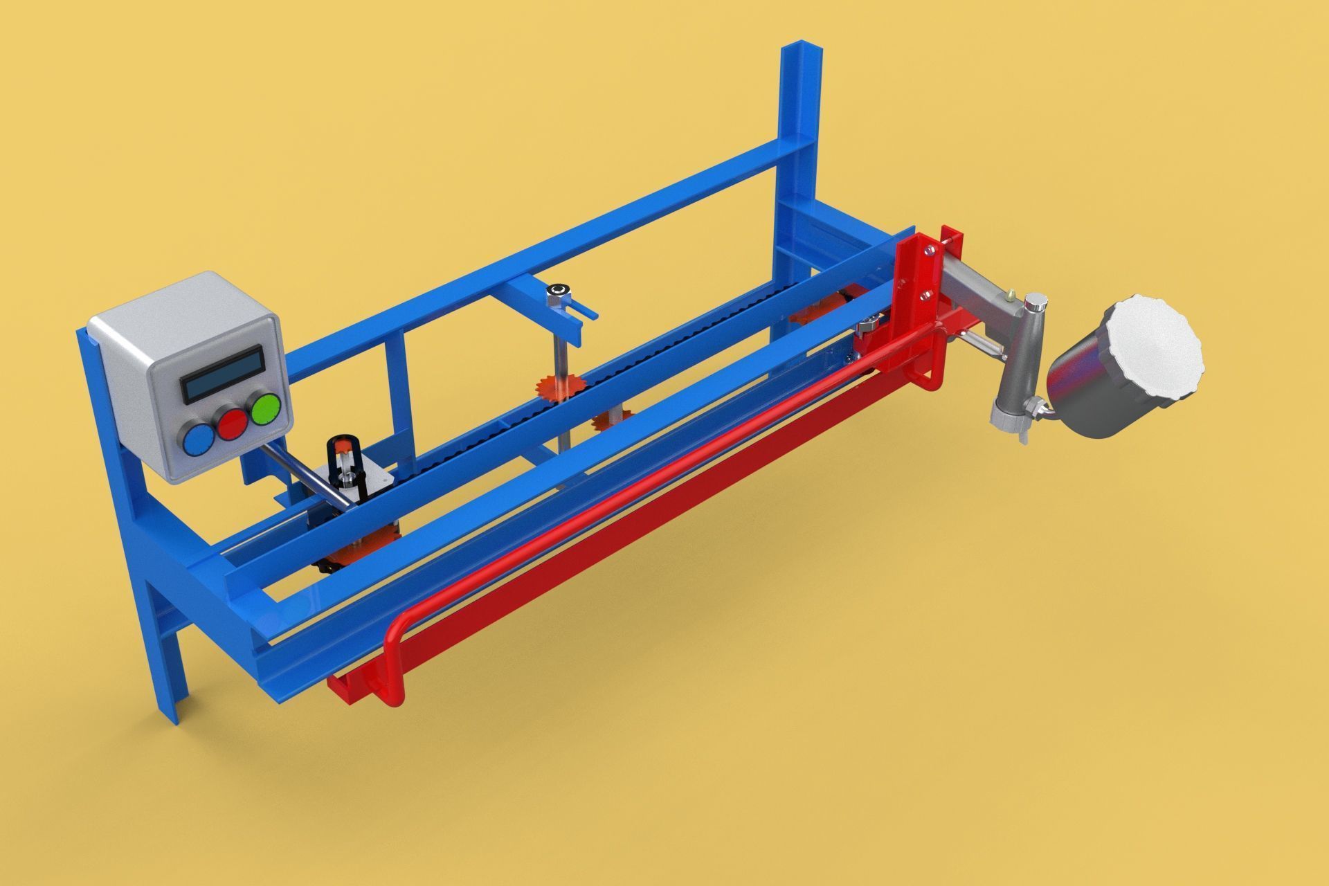 AUTOMATIC PAINT SPRAYING MACHINE SPRAYER COATING AIRBRUSH TOOL 3D model_2